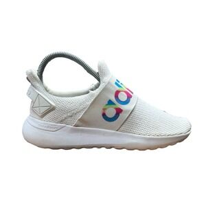 Adidas White Lite‎ Racer Adapt Stretch Sneaker Shoes Logo Band Kids Size 4